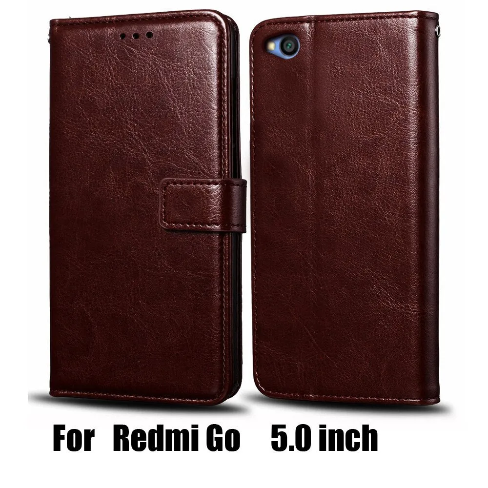 Flip leather Case For Xiaomi Redmi Go 5.0" Soft TPU For Xiaomi Redmi Go Case Phone Back Cover For Xiaomi Redmi Go Case