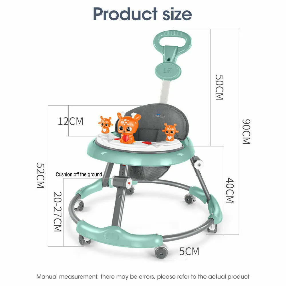 Foldable Adjustable Baby Walker with Music and Lights