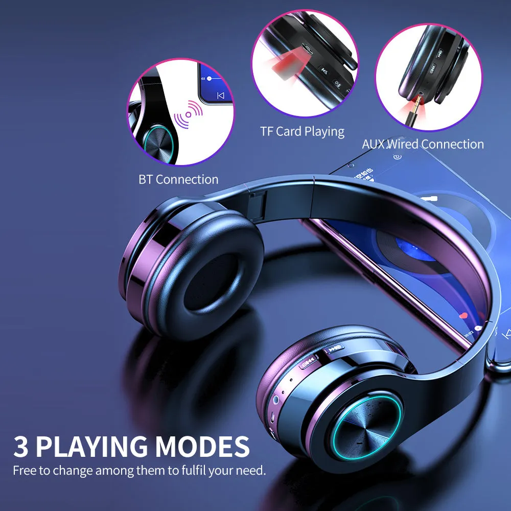 Foldable BT 5.0 Headset Wireless & Wired Headset