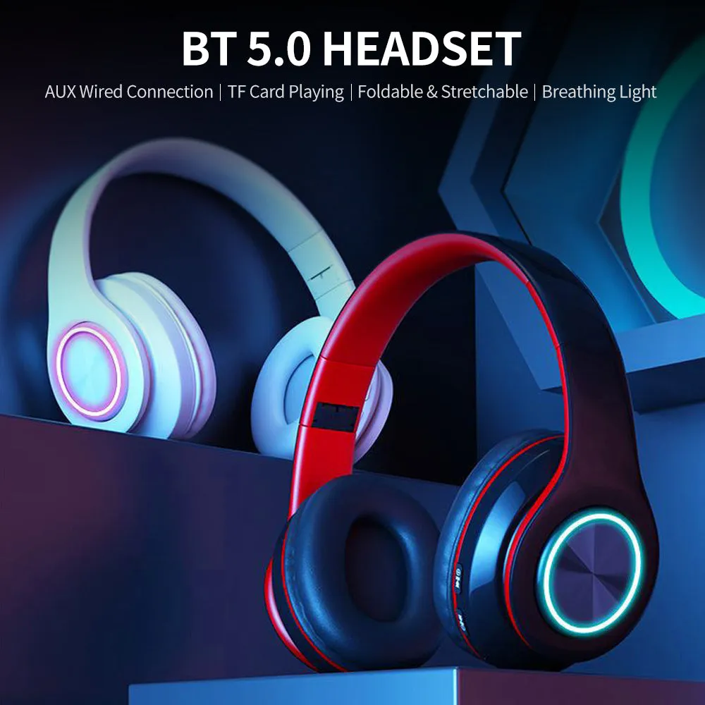 Foldable BT 5.0 Headset Wireless & Wired Headset