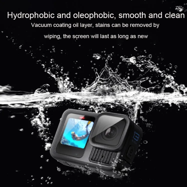 For GoPro HERO13 Black Lens and Front  Back Screen 9H Tempered Glass Film