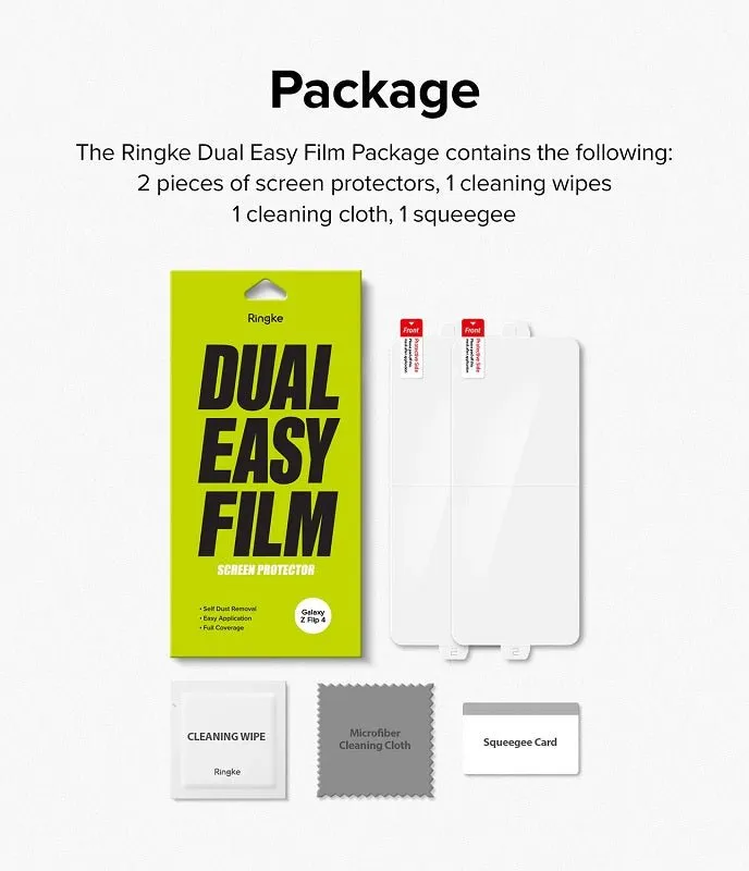 Galaxy Z Flip 4 Dual Easy Film Screen Protector by Ringke