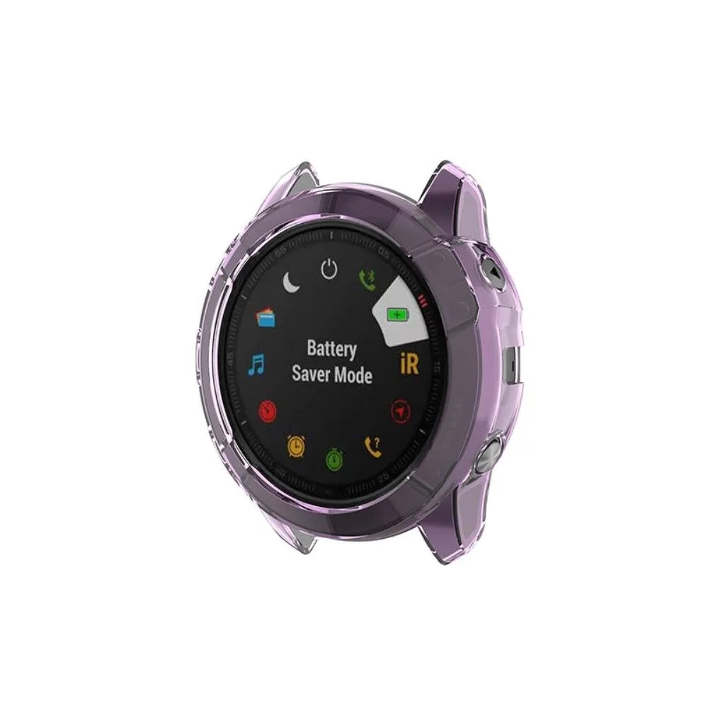 Garmin Fenix 6X / 6X Pro transparent cover - Purple