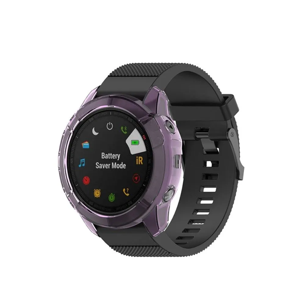 Garmin Fenix 6X / 6X Pro transparent cover - Purple