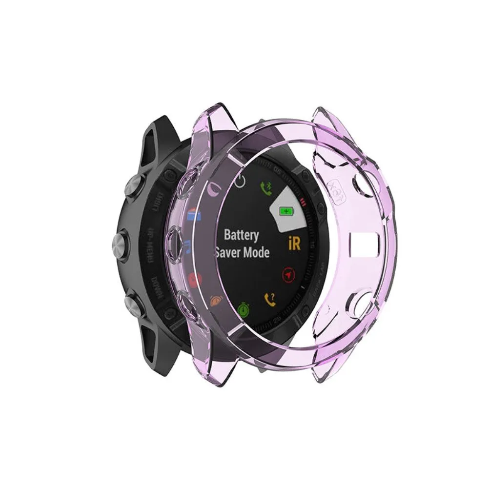 Garmin Fenix 6X / 6X Pro transparent cover - Purple