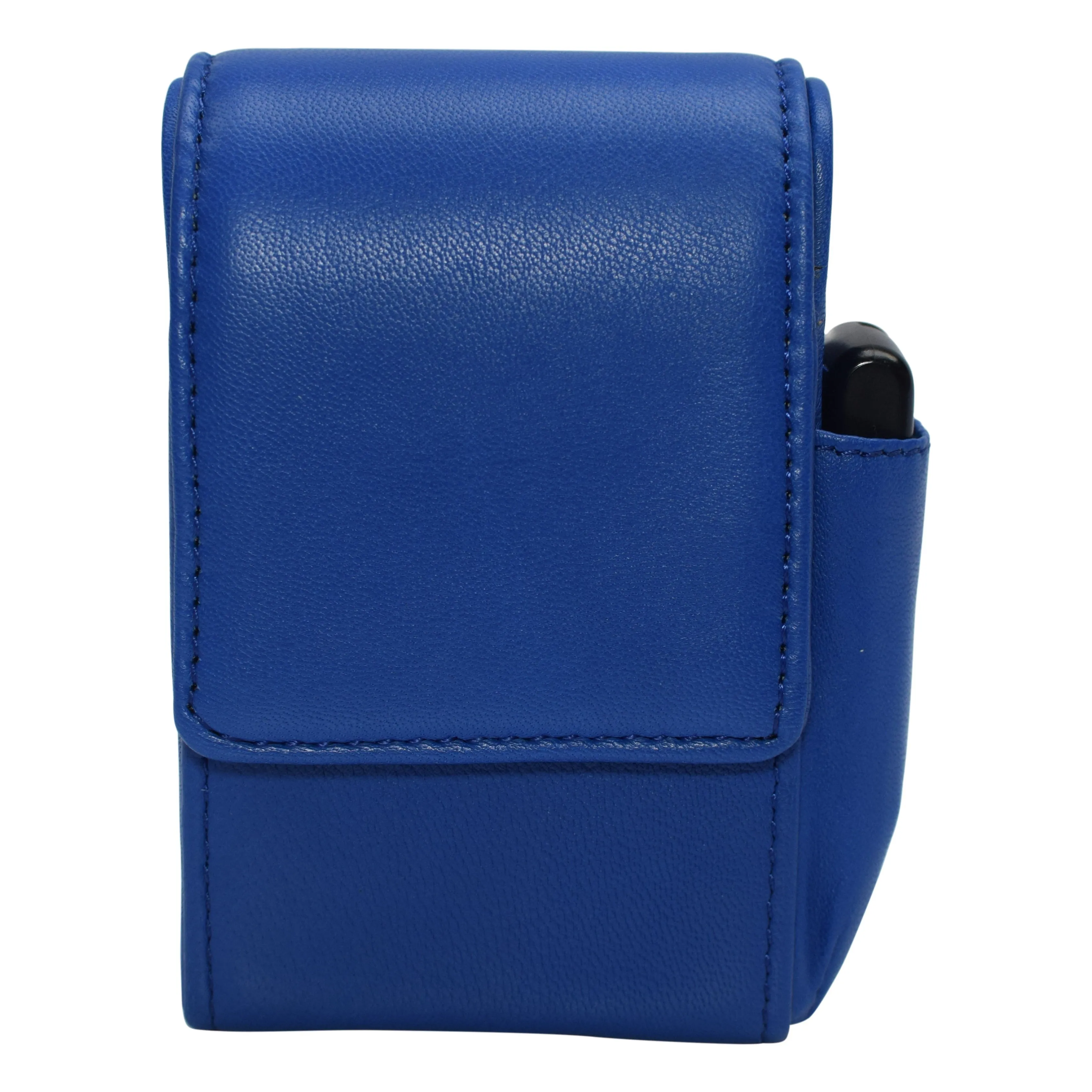 Genuine leather cigarette box anti-scratch protective storage case with lighter holder