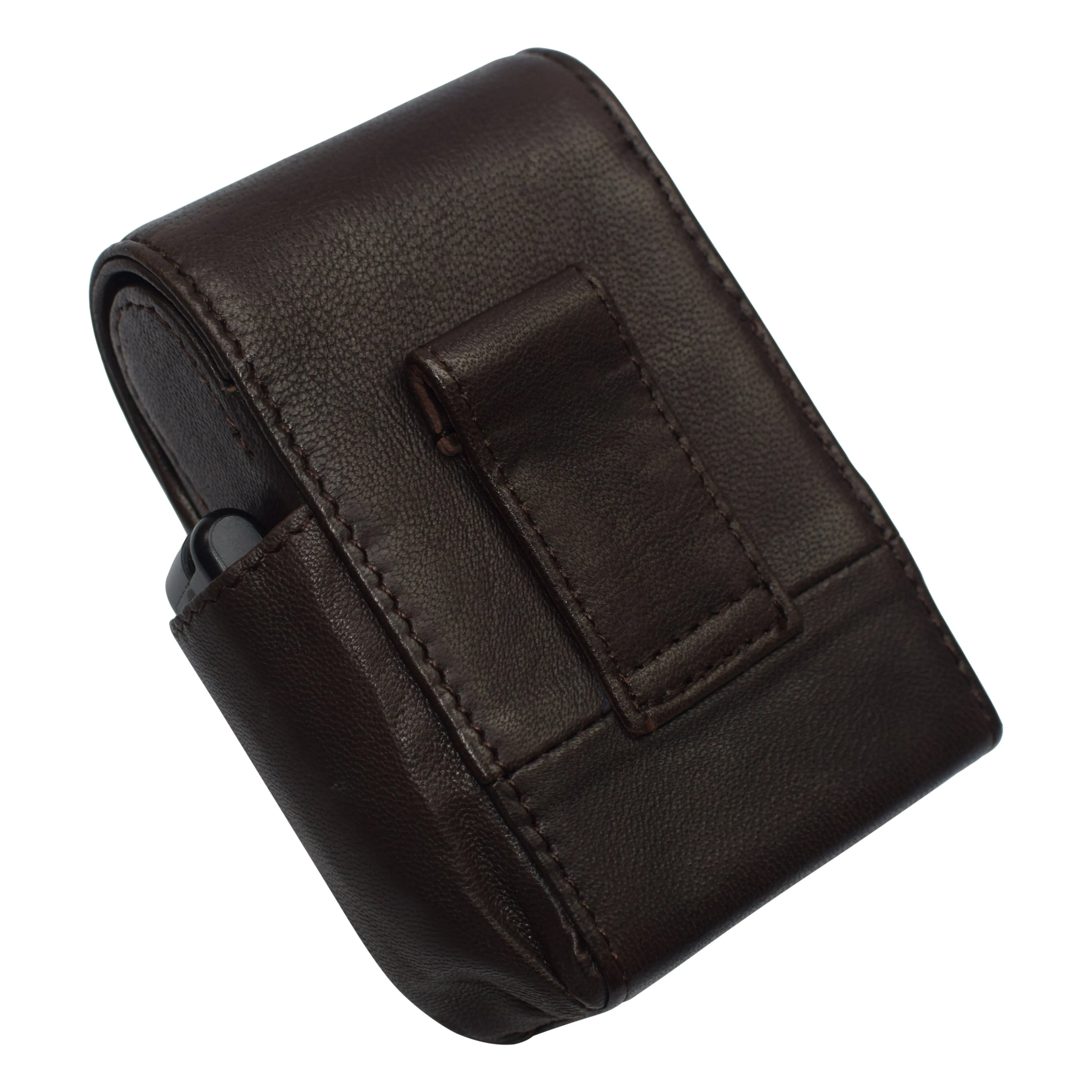 Genuine leather cigarette box anti-scratch protective storage case with lighter holder