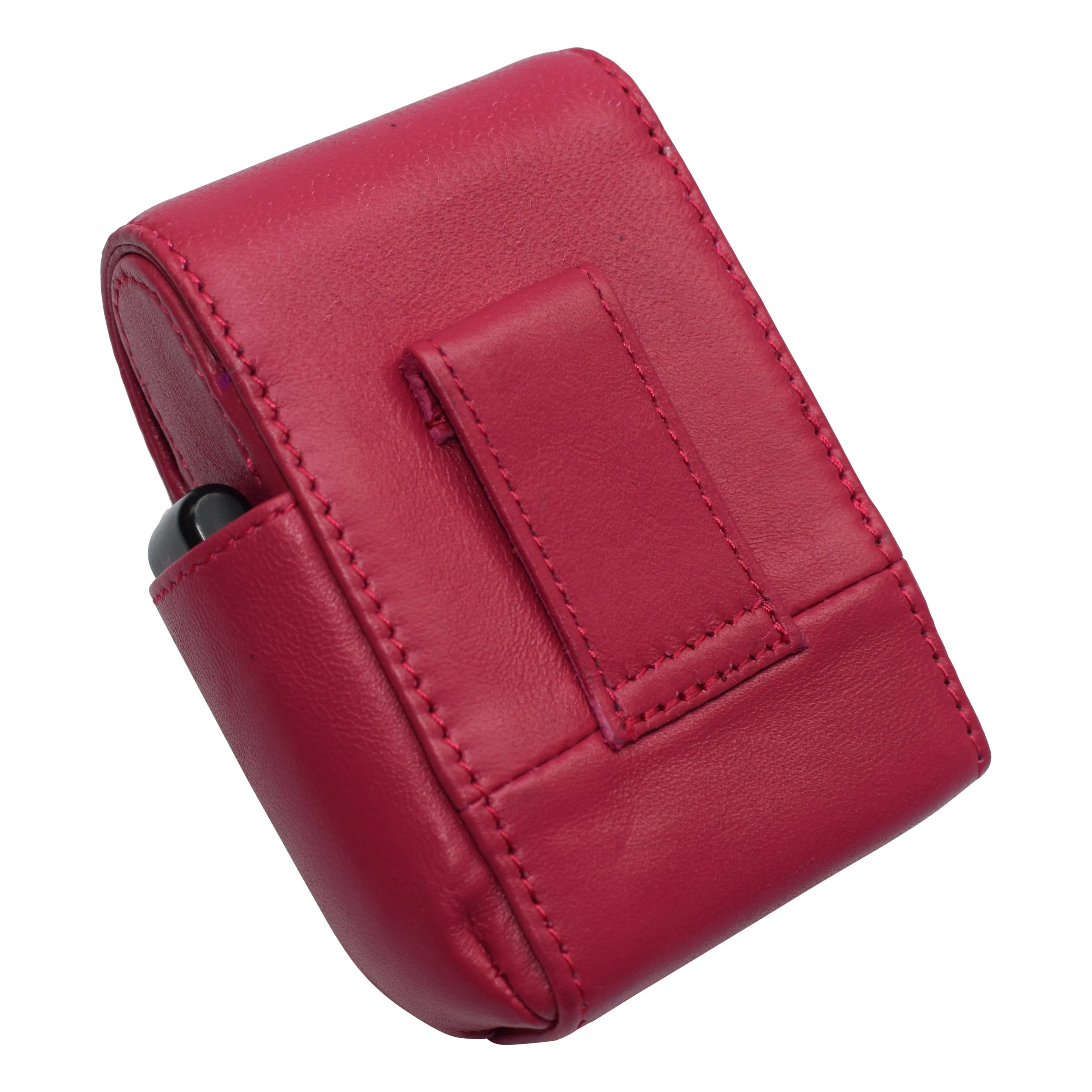 Genuine leather cigarette box anti-scratch protective storage case with lighter holder