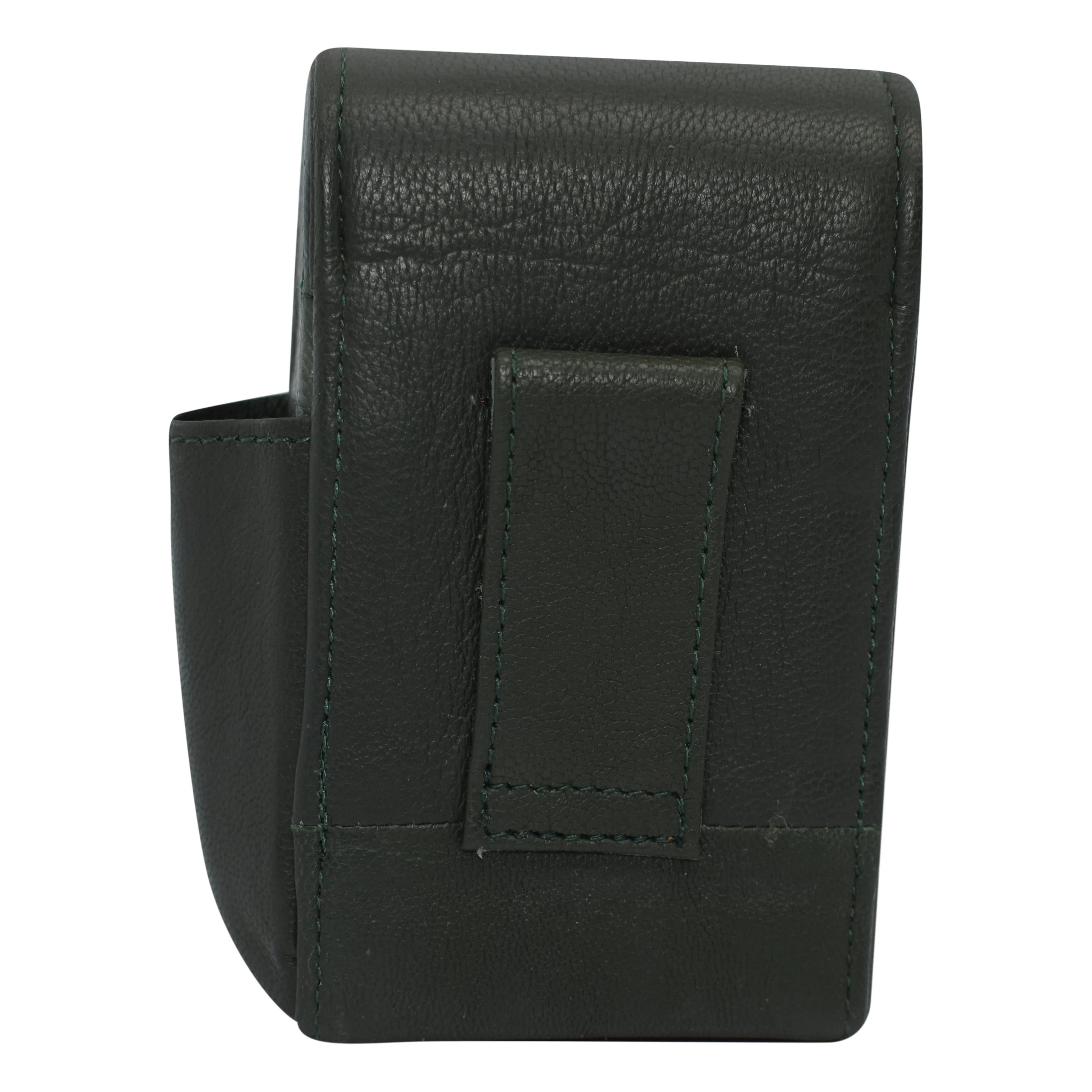 Genuine leather cigarette box anti-scratch protective storage case with lighter holder