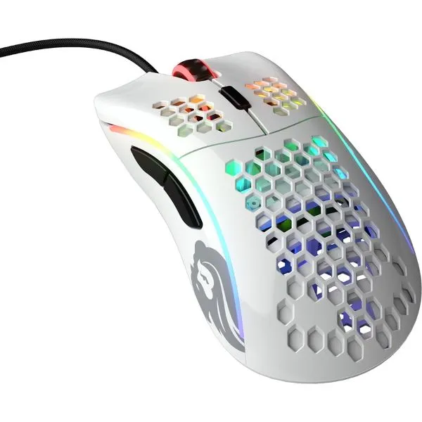 Glorious Model D (Glossy White) Extreme Lightweight Ergonomic Gaming Mouse 69G