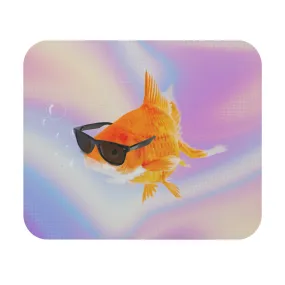 Gold Fish With Sunglasses Mouse Pad