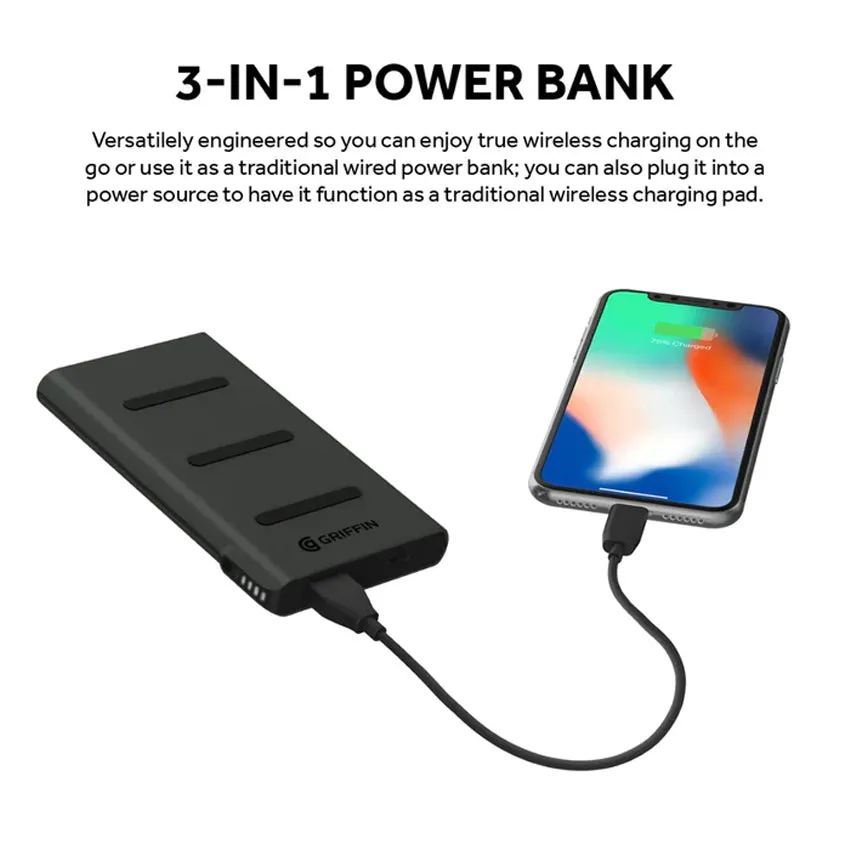 Griffin Reserve Wireless Charging Power Bank 5000mAh