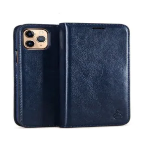 Handmade Genuine Leather Flip Cases Cover For iPhone