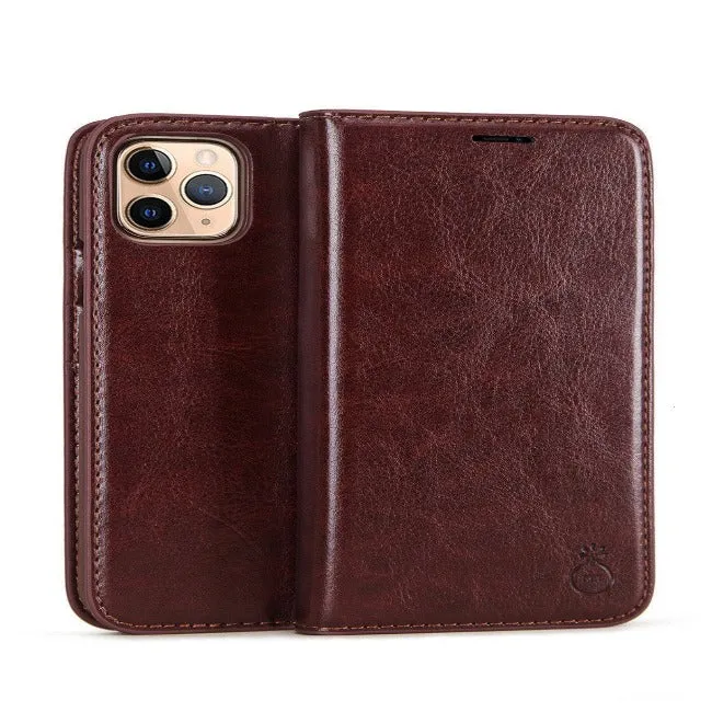 Handmade Genuine Leather Flip Cases Cover For iPhone