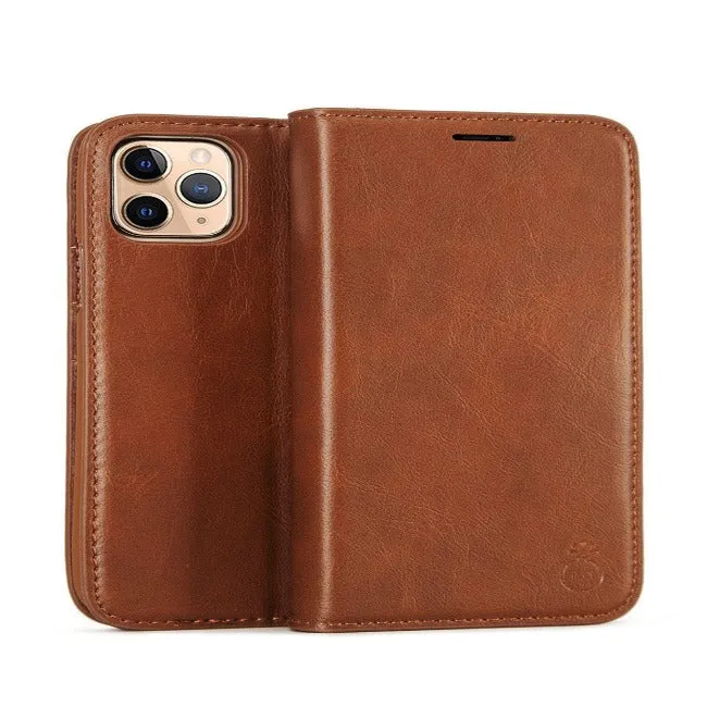 Handmade Genuine Leather Flip Cases Cover For iPhone