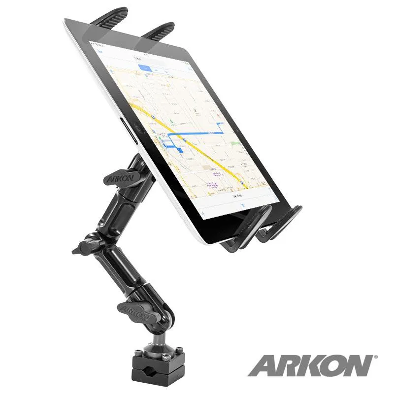 Heavy-Duty Slim-Grip® Tablet Headrest Mount with Multi-Angle 8" Arm for iPad, Note, and more