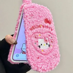 Hello Kitty Flip Plush Mirror Case (For iPhones)