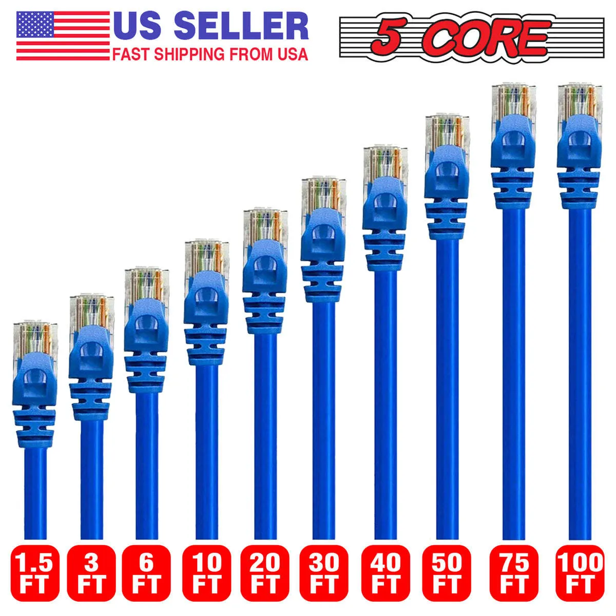 High Speed 26AWG with Gold Plated RJ45 Connector Cables