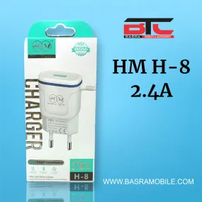 HM H8 2.4A FAST CHARGER MICRO USB