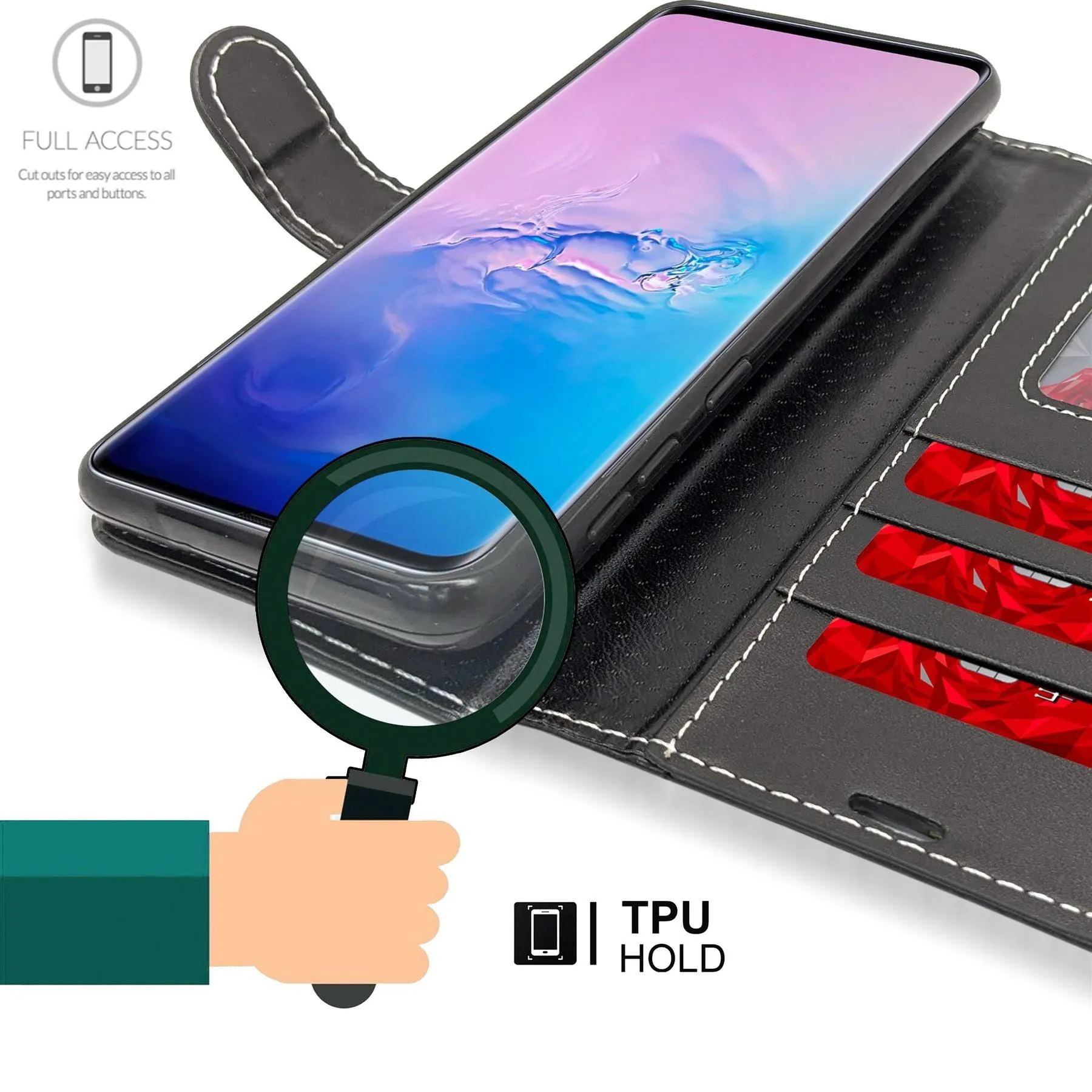 Honor 70 Flip Folio Book Wallet Case