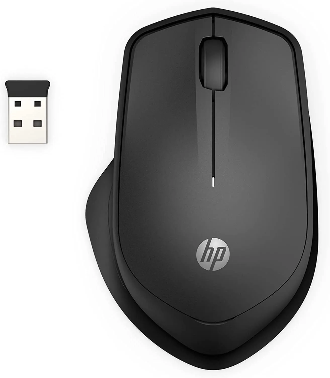 HP 280 Silent Wireless Mouse, 1600 DPI, Blue Optical Tech, Ergonomic, 90% Noise Reduction, Black