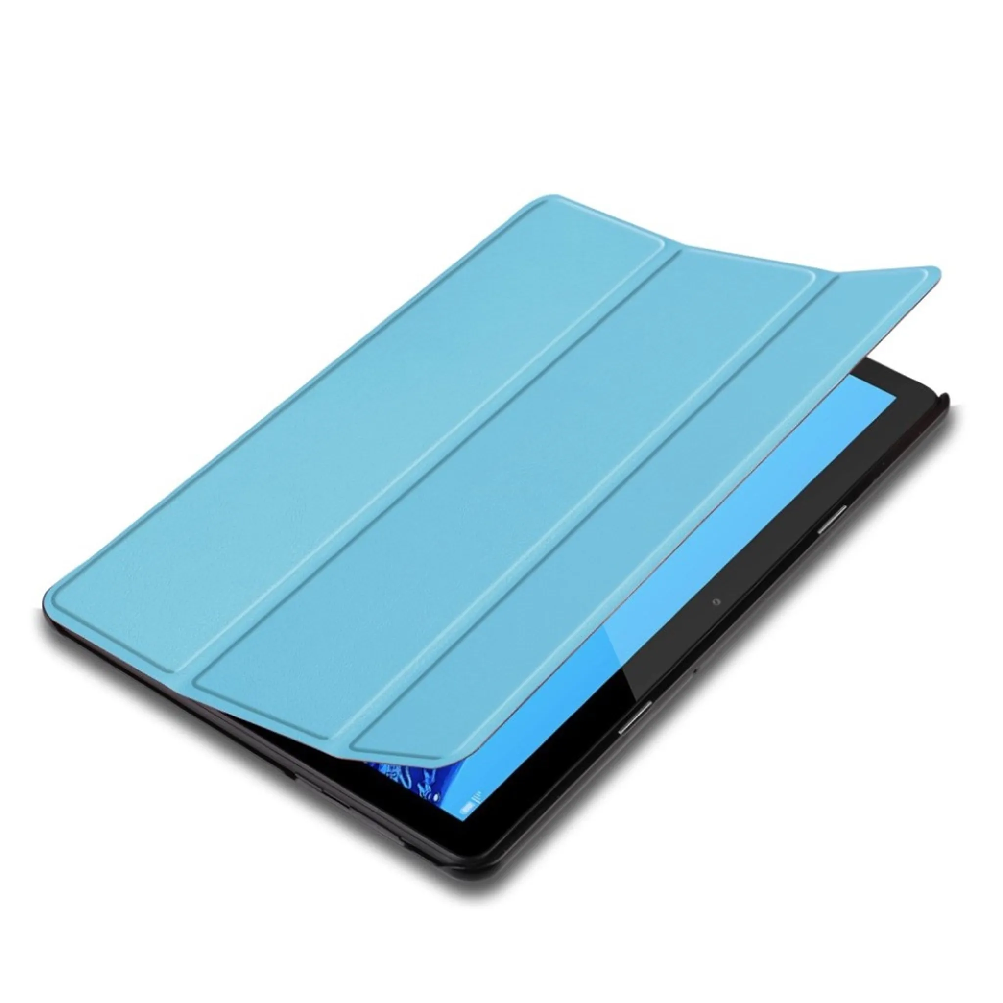 Huawei MediaPad T5 tri-fold leather flip case - Baby Blue