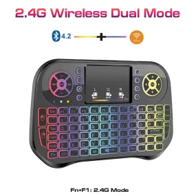 I10 Mini Wireless  Bluetooth Touchpad 7 Color Backlit Light 2.4ghz