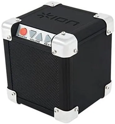 ION Audio Rock Block | Palm-Sized Wireless Bluetooth Speaker with 1/8" Input (15W)