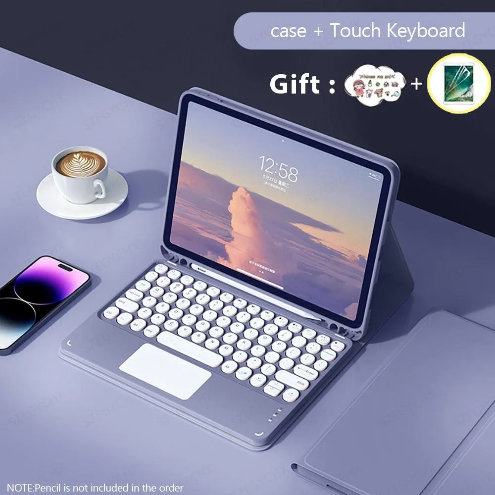 iPad Accessory Bundle with Bluetooth Keyboard, Wireless Mouse and iPad case