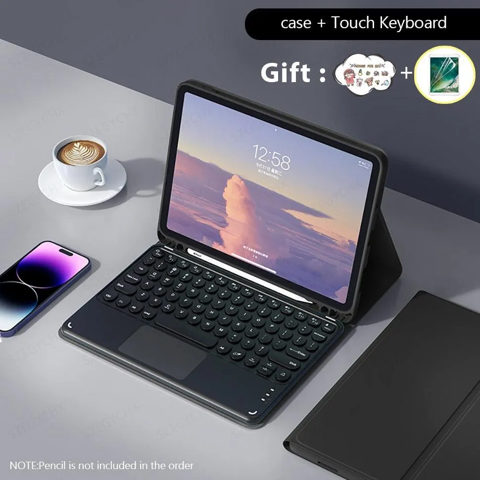 iPad Accessory Bundle with Bluetooth Keyboard, Wireless Mouse and iPad case