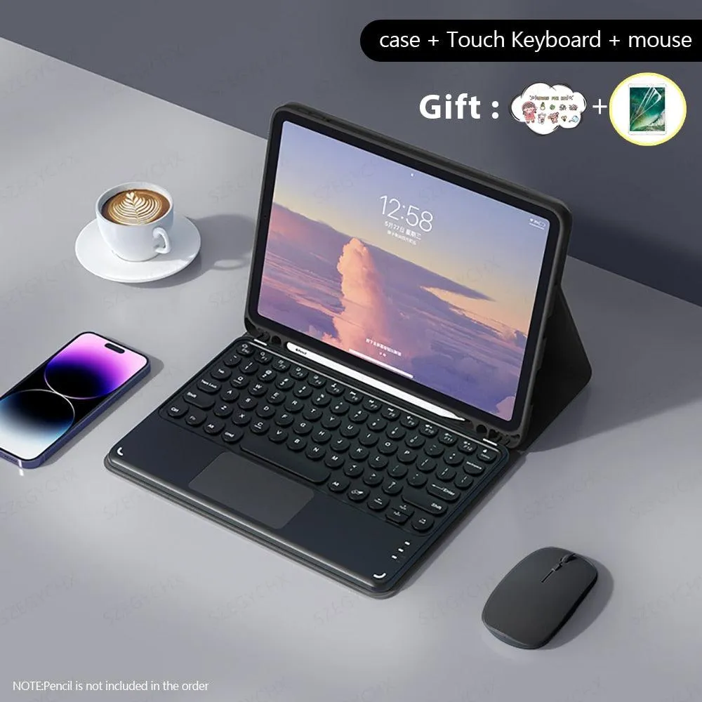 iPad Accessory Bundle with Bluetooth Keyboard, Wireless Mouse and iPad case