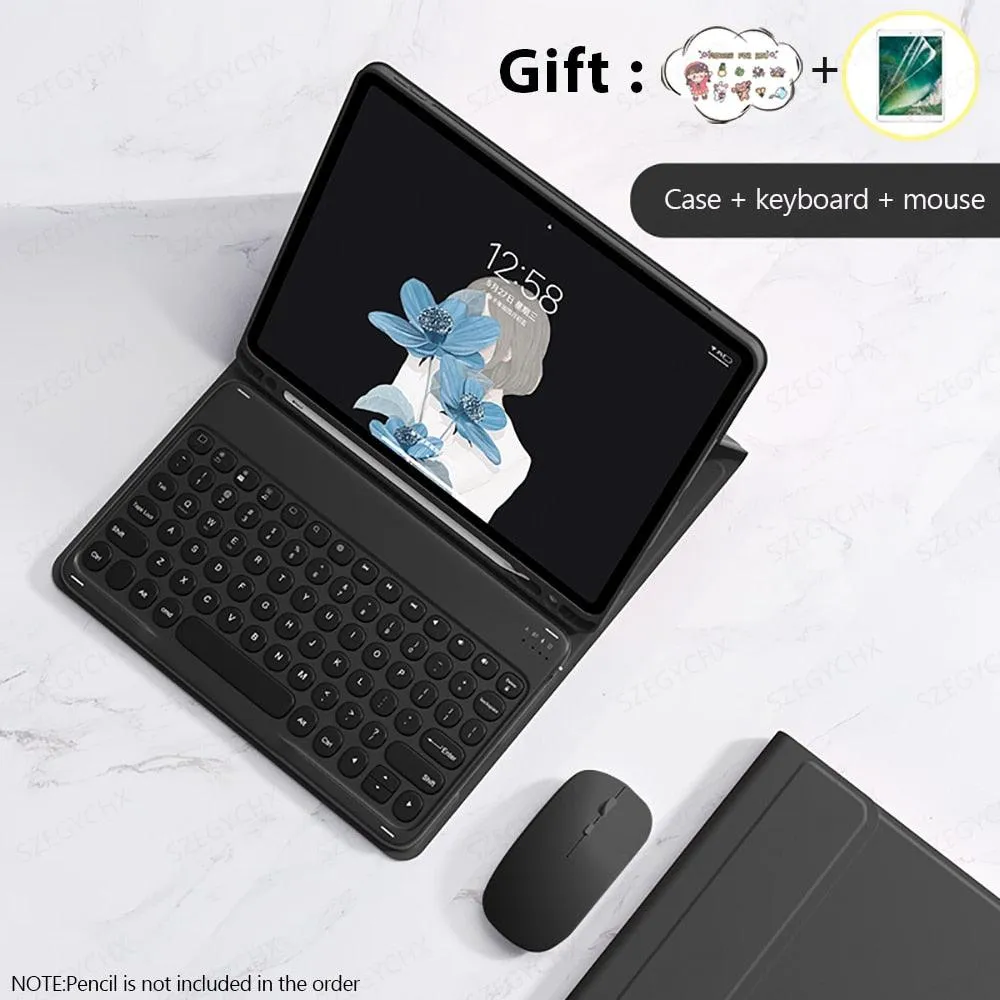 iPad Accessory Bundle with Bluetooth Keyboard, Wireless Mouse and iPad case