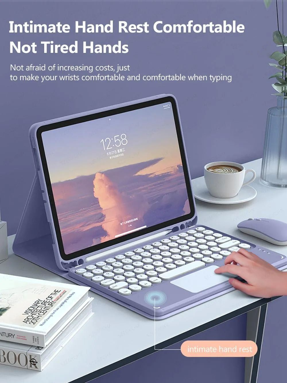 iPad Accessory Bundle with Bluetooth Keyboard, Wireless Mouse and iPad case