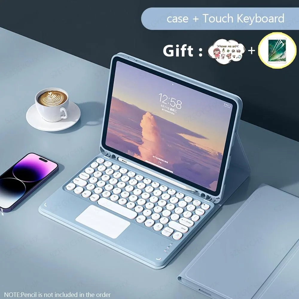 iPad Accessory Bundle with Bluetooth Keyboard, Wireless Mouse and iPad case