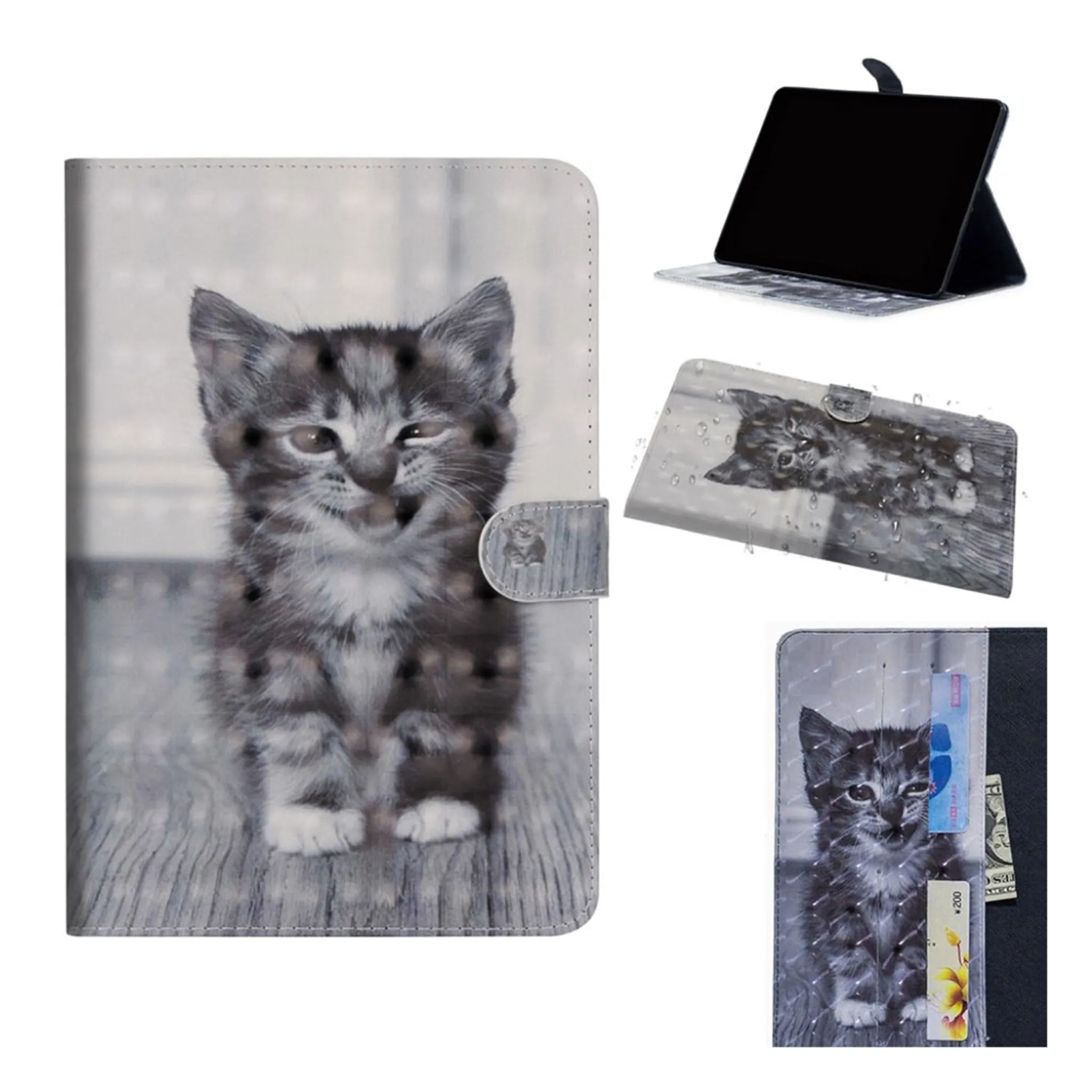 iPad Mini (2019) light spot décor leather case - Cat