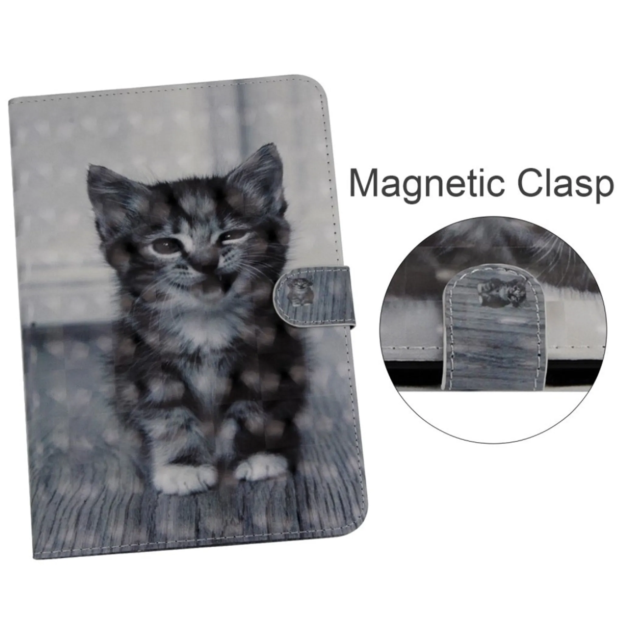 iPad Mini (2019) light spot décor leather case - Cat