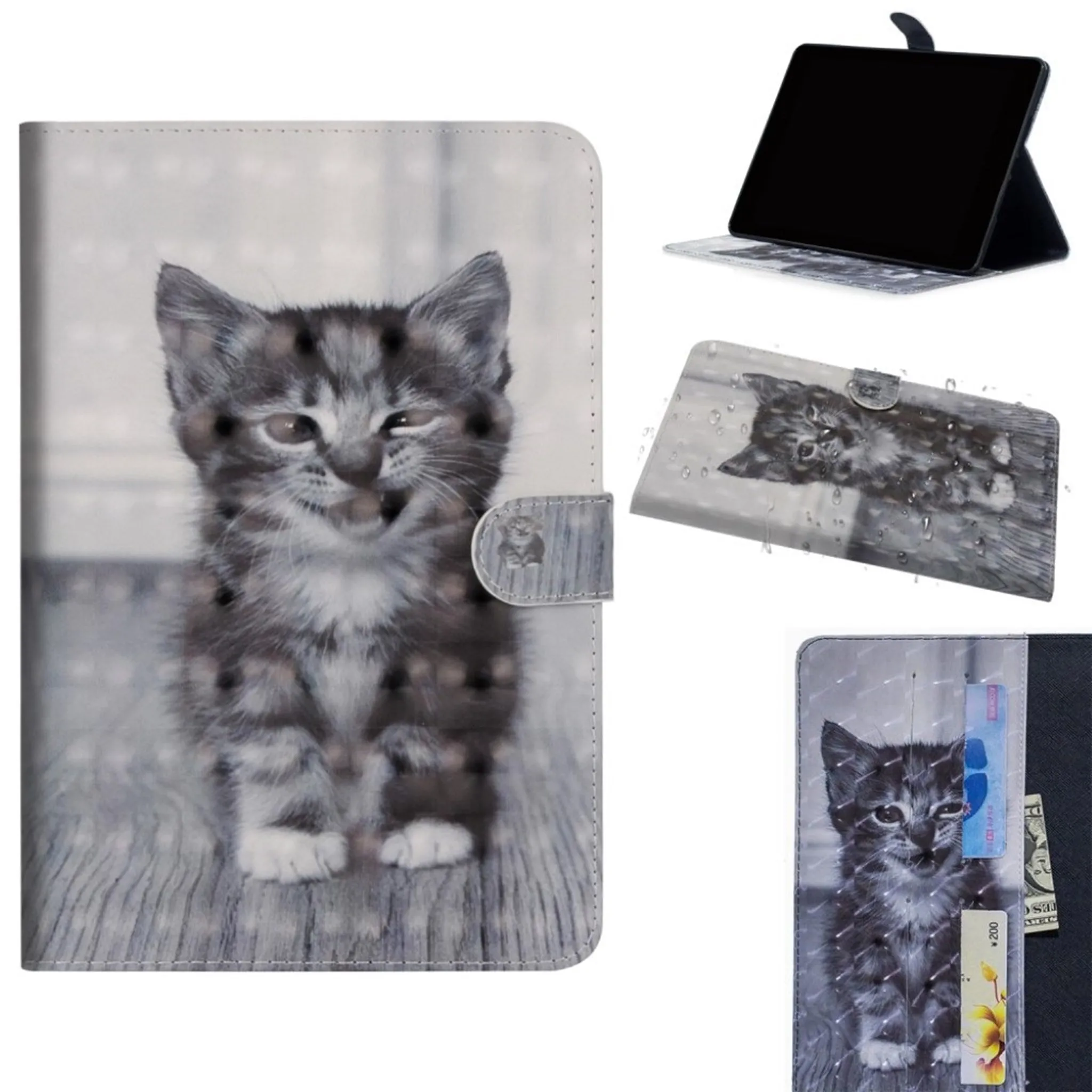 iPad Mini (2019) light spot décor leather case - Cat