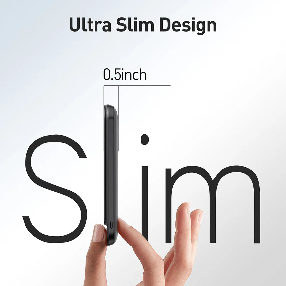 iWALK PowerGrip Slim | 2024 Update 18W 5000mah Magnetic Power Bank, Super Slim and Excellent grip feeling.