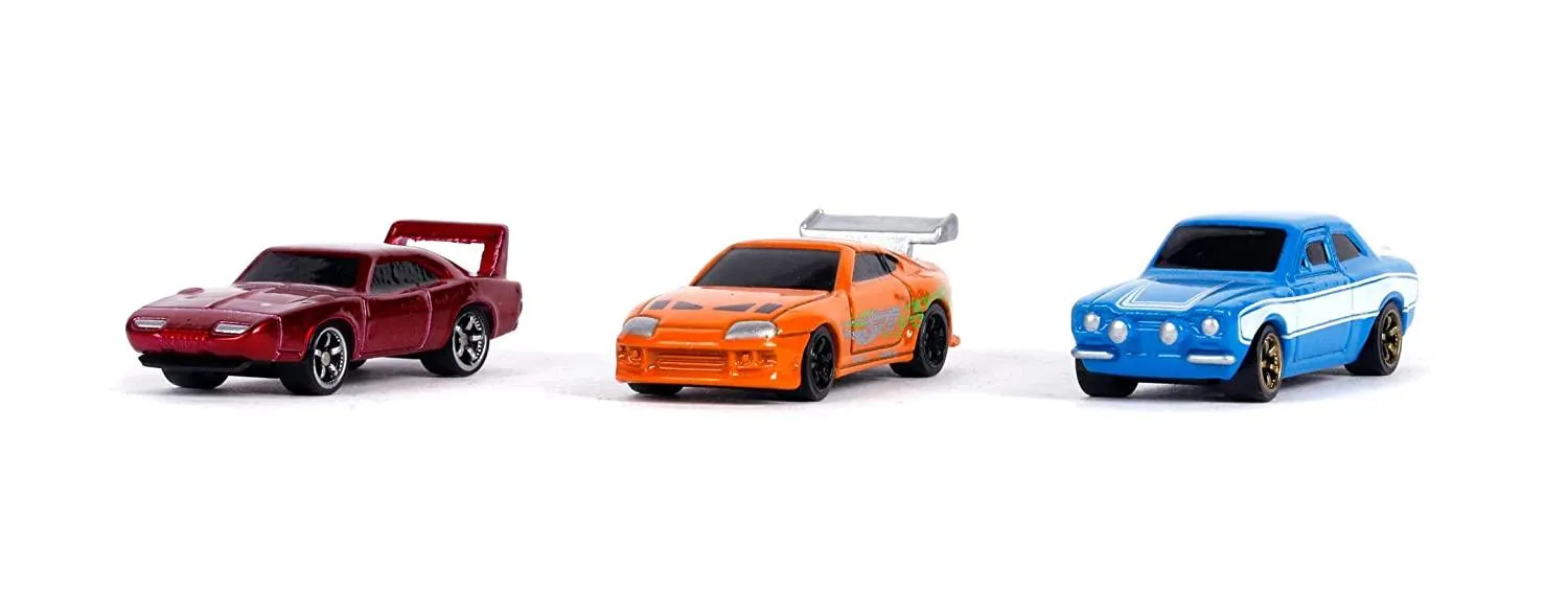 Jada NV-3 Fast & Furious - 3 Pack Diecast Cars - Toyota Supra, Dodge Charger Daytona and Ford Escort Car