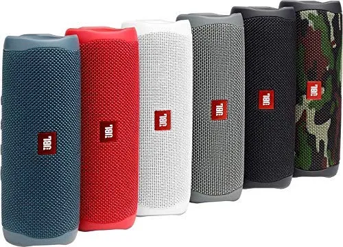 JBL Flip 5 Portable Waterproof Bluetooth Speaker with Hybrid Carrying Case (Squad)