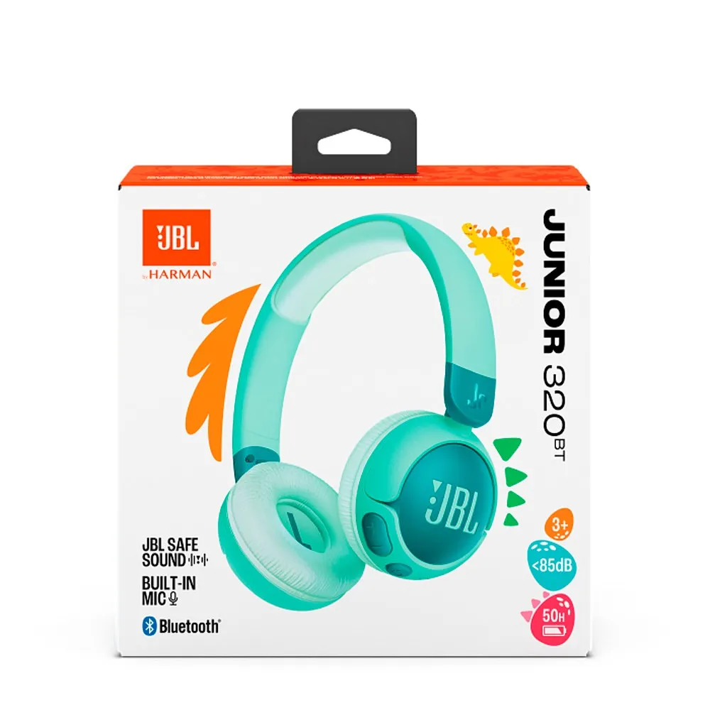 JBL Junior 320BT On-Ear Børne Headset Maks. 85 dB m. Bluetooth - Høretelefoner - Grøn