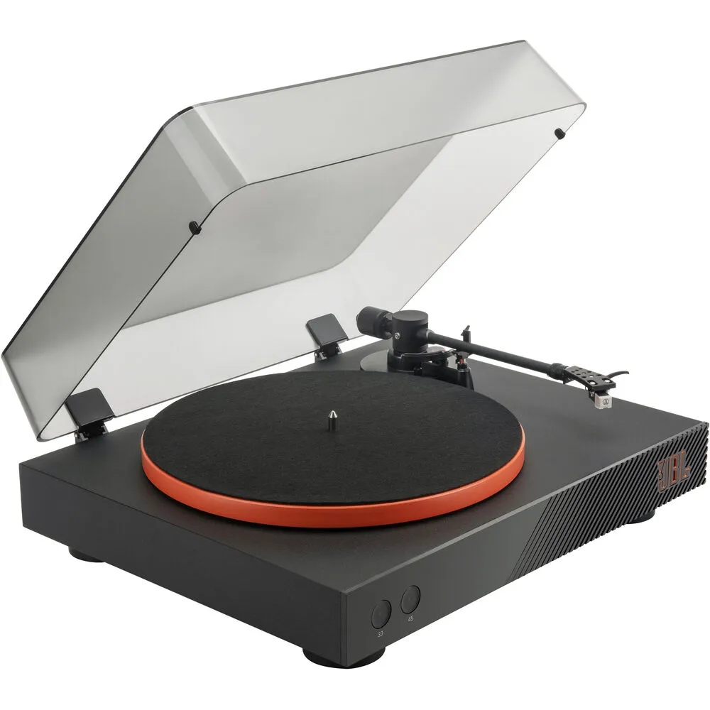 JBL SPINNER BT Manual Two-Speed Turntable with Bluetooth (Black and Orange)