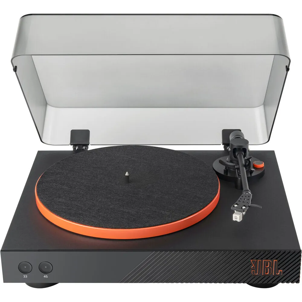 JBL SPINNER BT Manual Two-Speed Turntable with Bluetooth (Black and Orange)