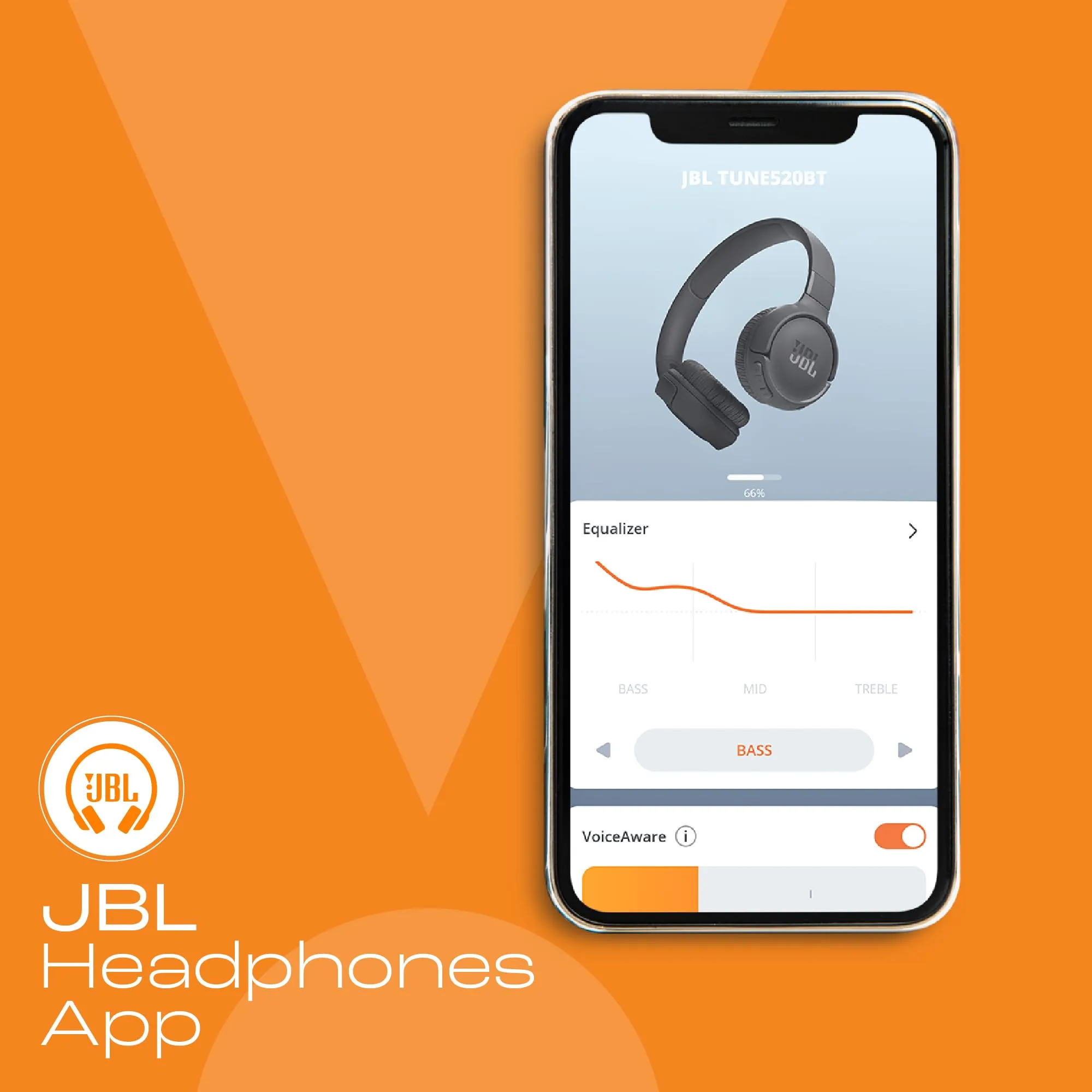 JBL Tune 520BT Wireless On Ear Headphones with Mic, Pure Bass Sound, Upto 57 Hrs Playtime, Speedcharge, Customizable Bass with Headphones App, Lightweight, Bluetooth 5.3 (Black)