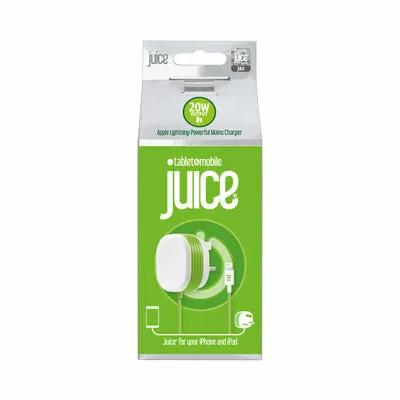 Juice JUI-MAINS-LIGHT-20W-ECO-ARG Smartphone, Tablet Light Green, White AC Indoor