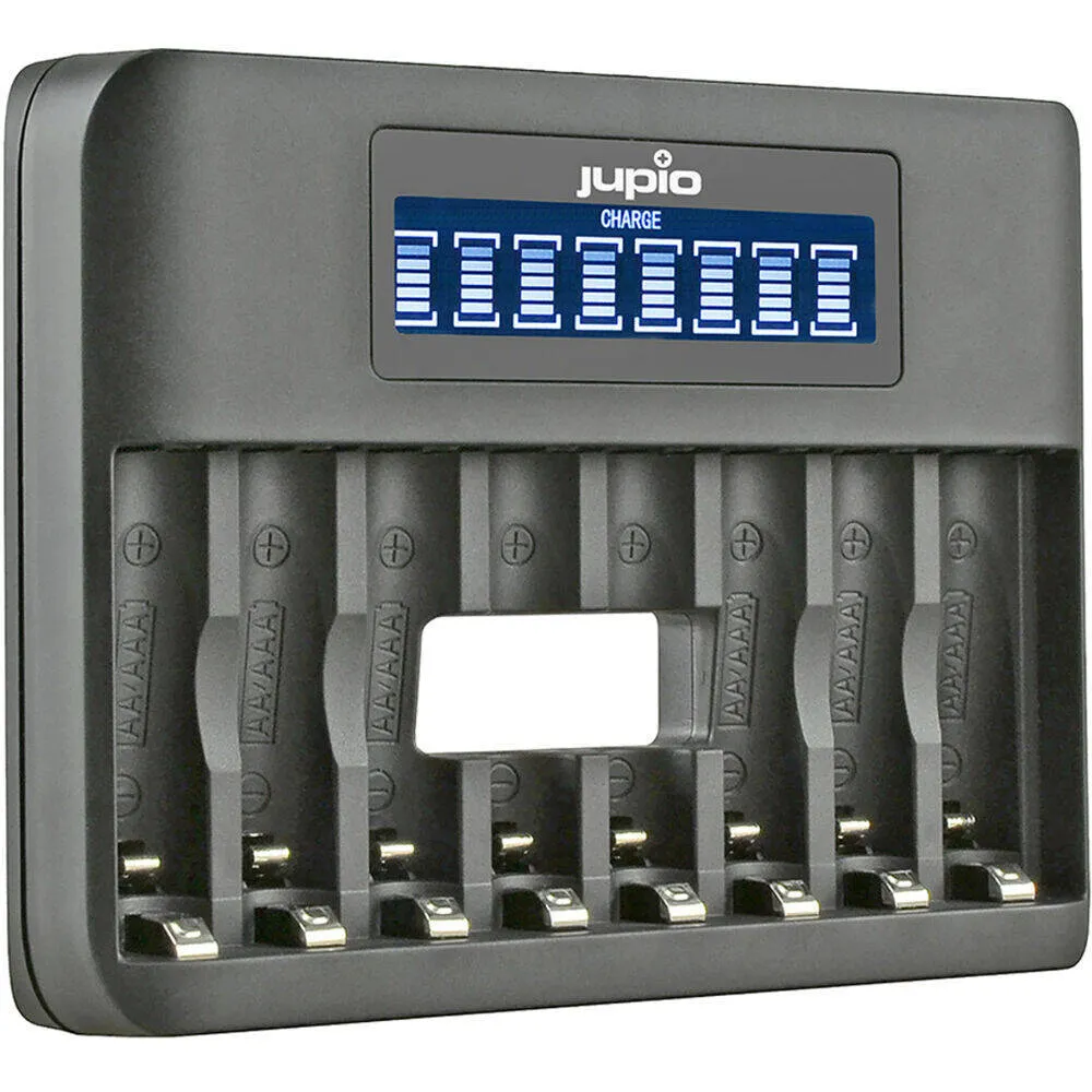 Jupio 8-Slot AA & AAA USB Octo Fast Battery Charger