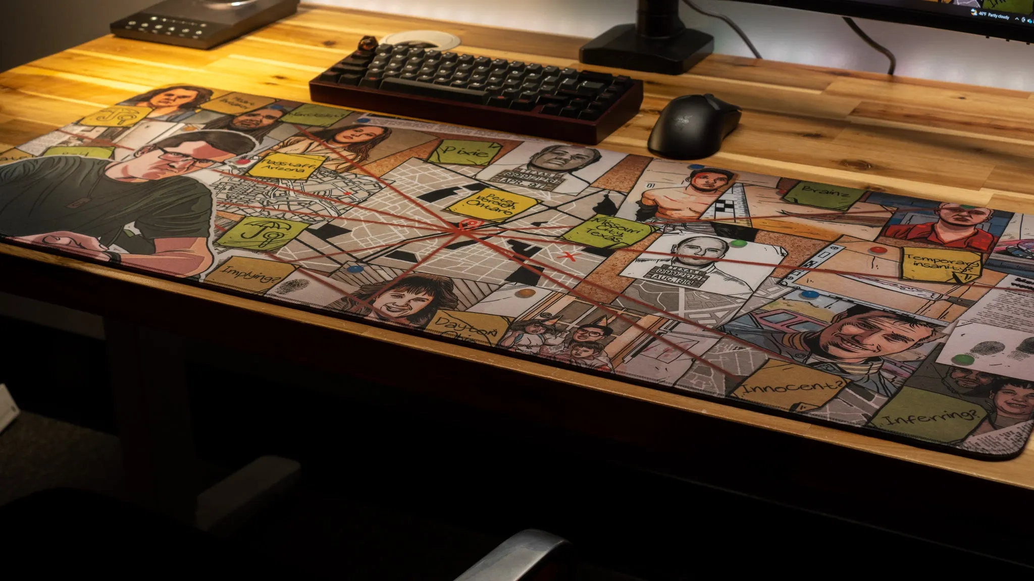 Just Interrogations "2023 Interrogations Case File" Limited Edition Content Creator Collaboration Gaming XL Deskmat