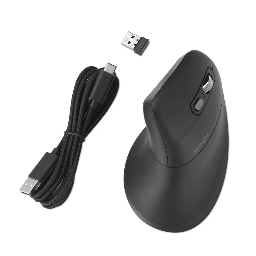 Kensington Pro Fit Ergo MY630 EQ Rechargeable Mouse, Black