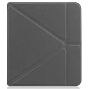 Kobo Libra 2 cool origami stand PU leather flip case - Grey