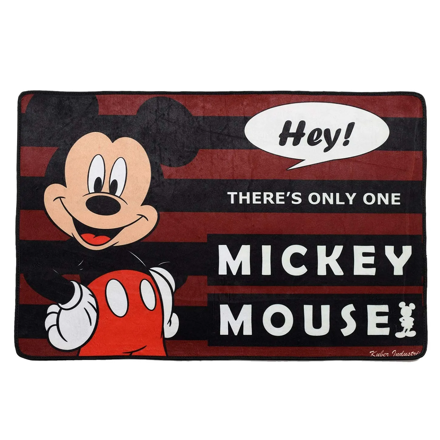 Kuber Industries Disney Mickey Mouse 3 Pieces Anti-Slip Door Mat 23"x15" (Maroon) - CTKTC46037